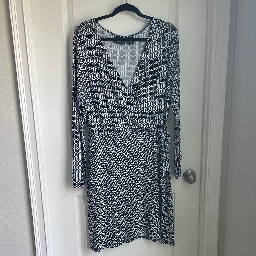 CYNTHIA ROWLEY Geometric Wrap Dress - Picture 3 of 8